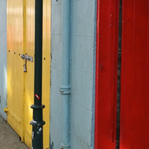 Coloured doors on Kent St, Clonakilty