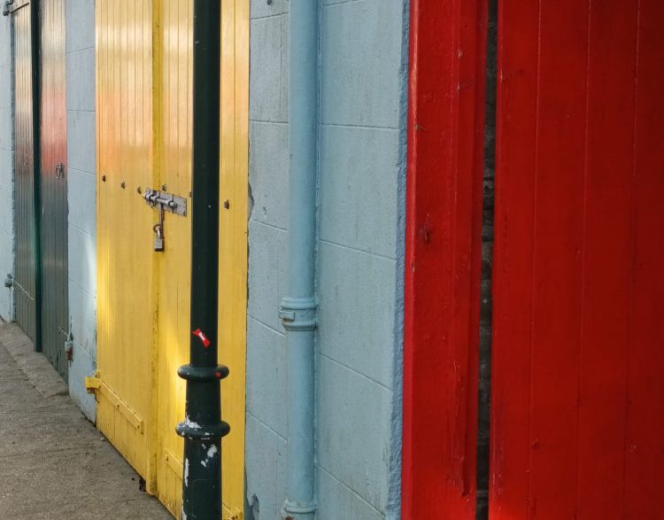Coloured doors on Kent St, Clonakilty